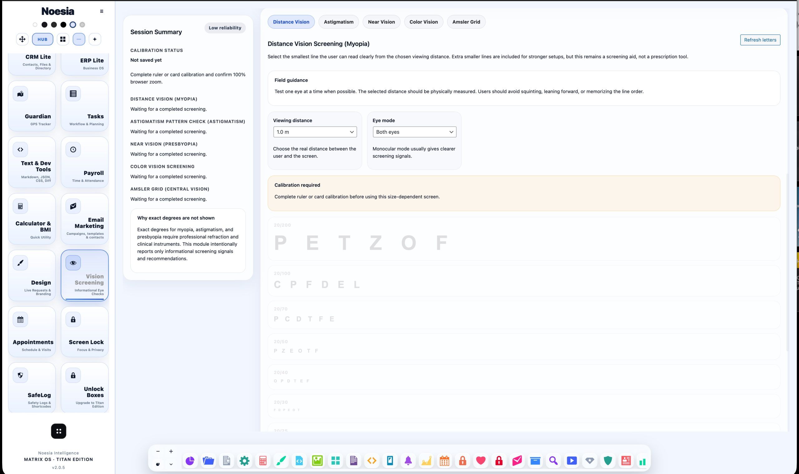 Vision Screening workflow screenshot 2