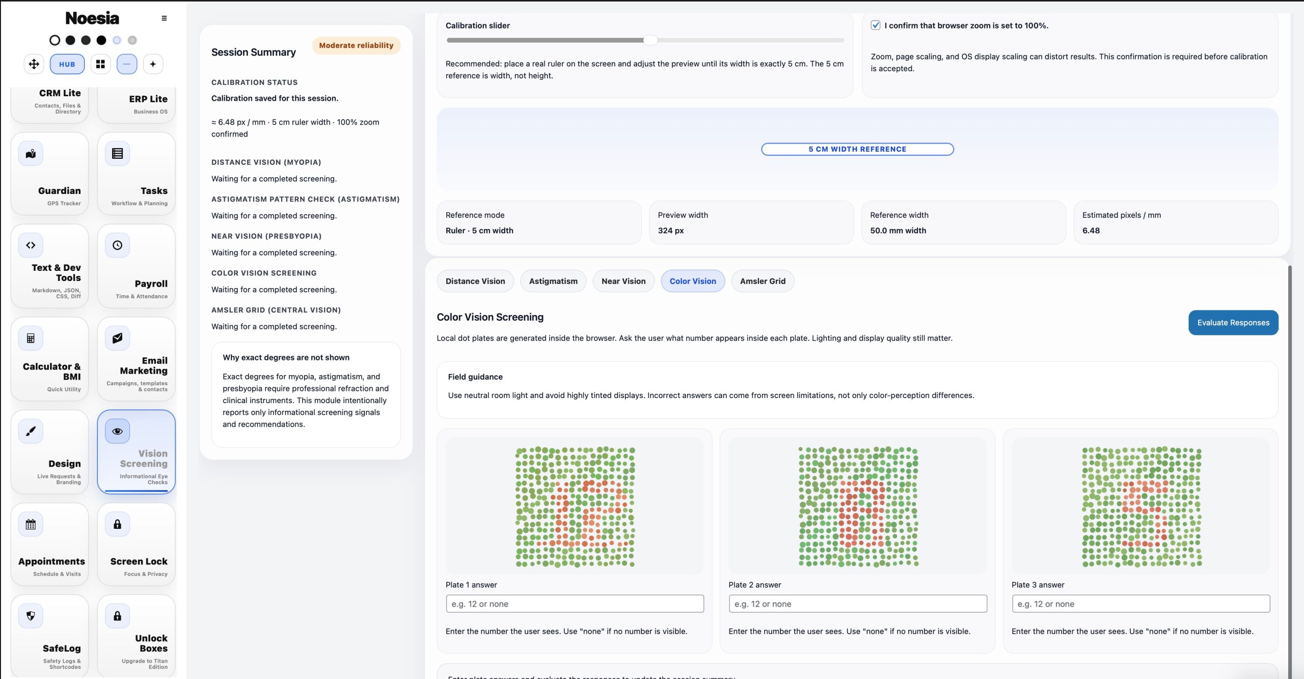 Vision Screening workflow screenshot 5