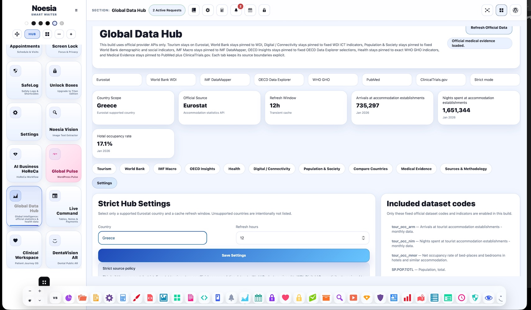 Global data hub | The Noesia Matrix 10 Global Data Hub enlarged screenshot