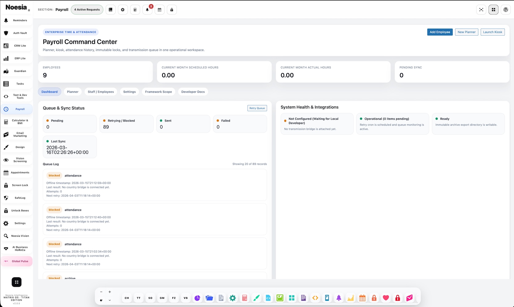 Payroll lock month and archive screenshot