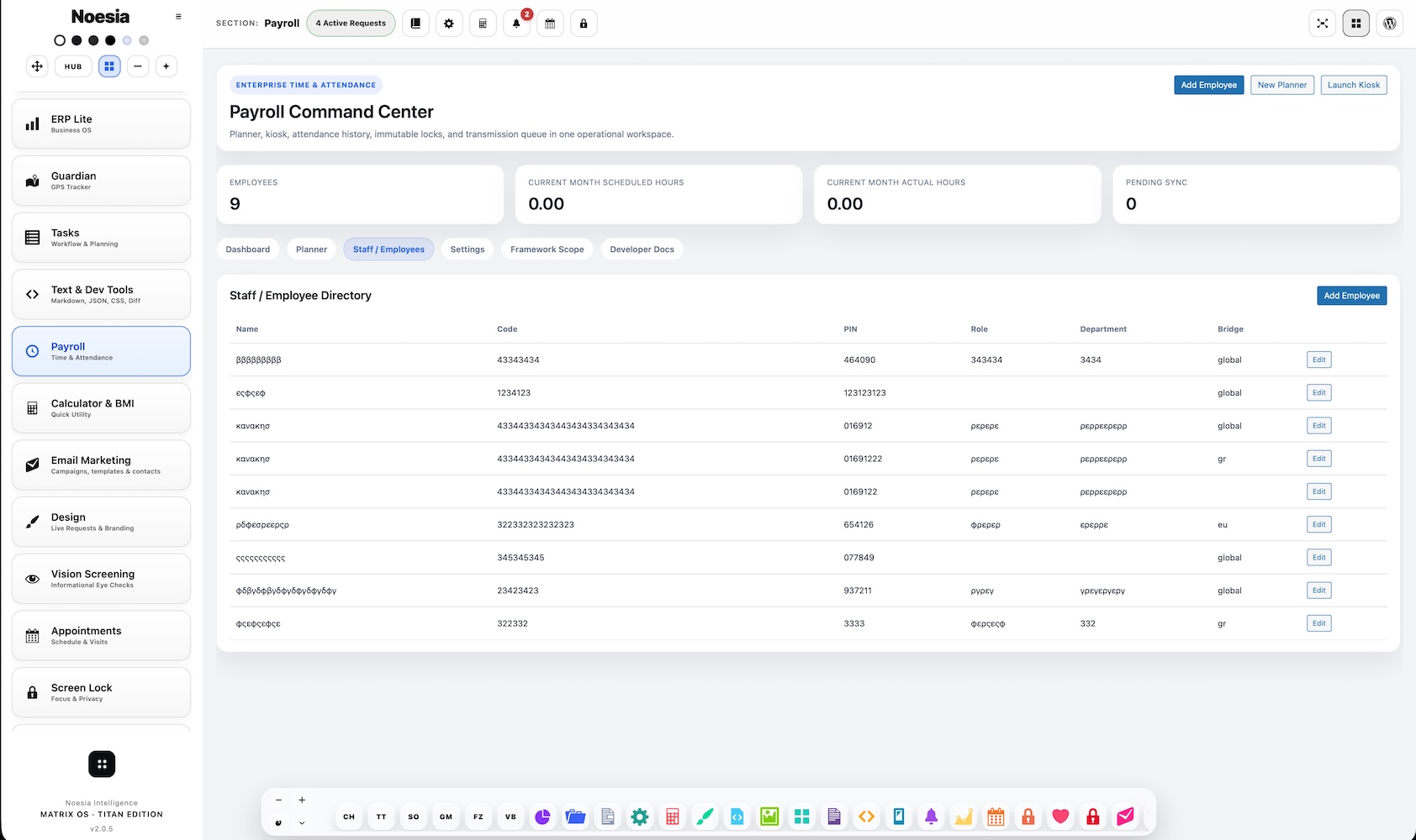 Payroll public staff portal screenshot