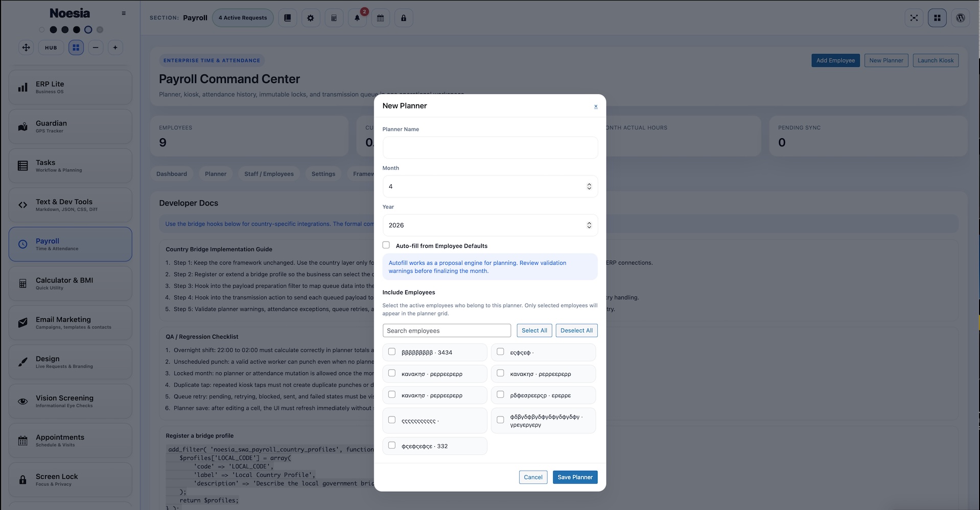 Payroll | The Noesia Matrix 2 Payroll main screenshot