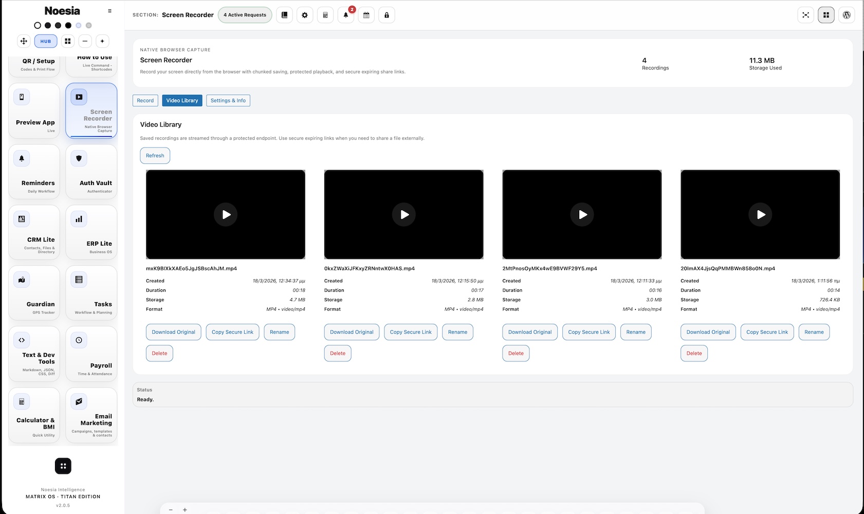 Screen Recorder | The Noesia Matrix 2 Screen Recorder main screenshot