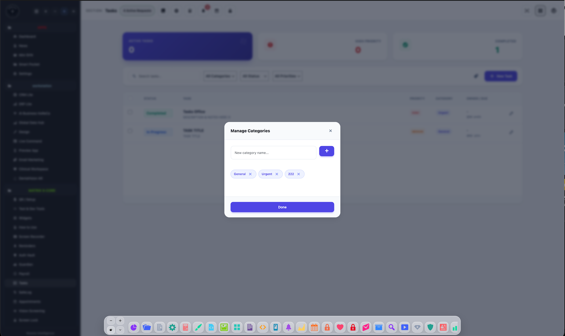 Tasks detail screenshot