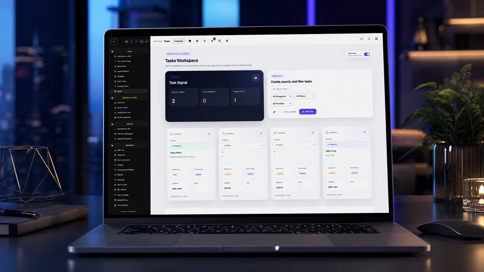 Tasks main screenshot