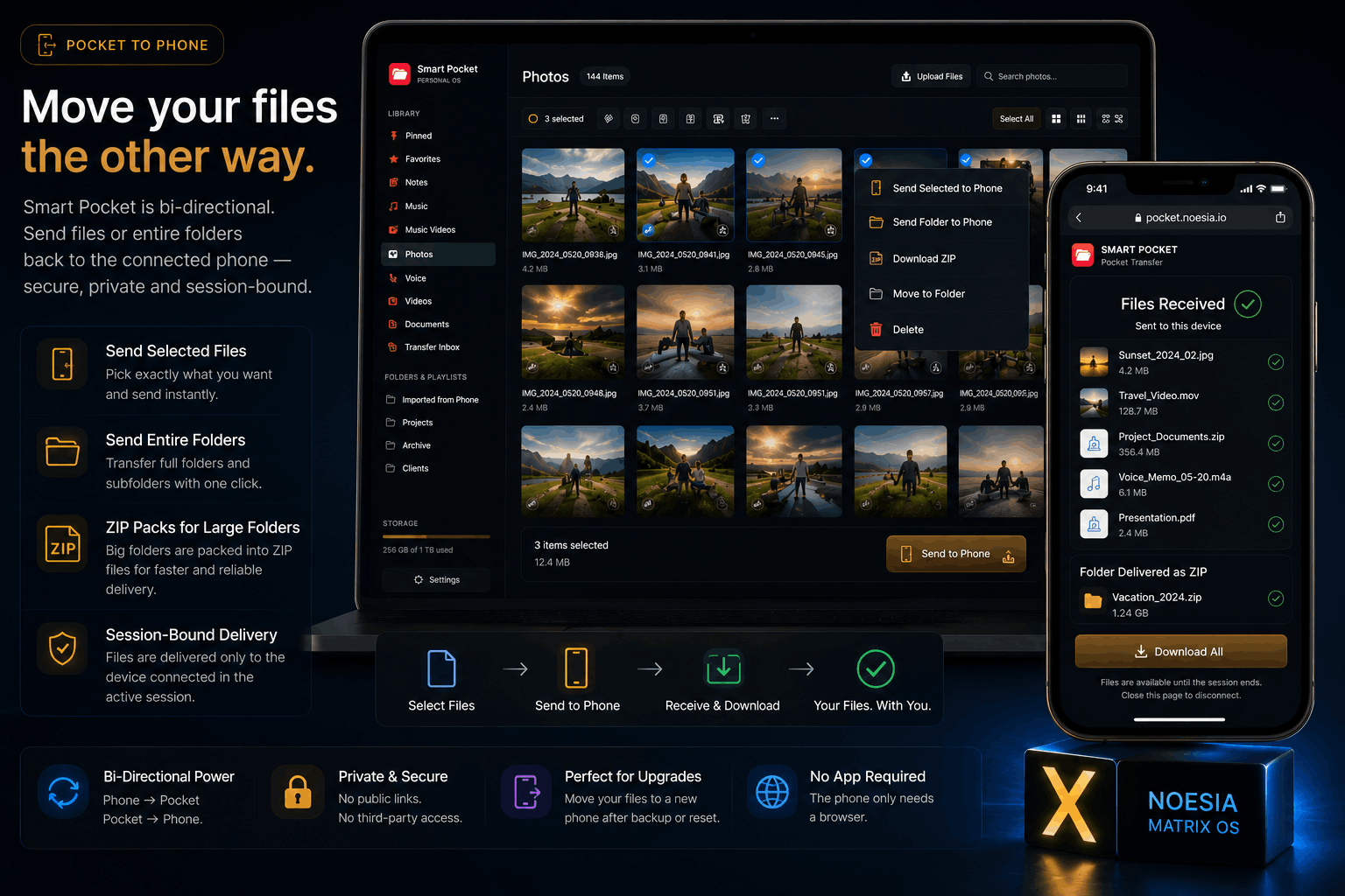 Smart Pocket. Your private media and transfer command center 18 Music player in Smart Pocket